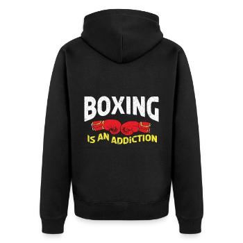 Boxe Boxer Arts Martiaux Boxe Ring Gants de Boxe - Veste à capuche bio Premium Unisexe - noir - Dos - Nico (187cm)
