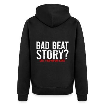 Histoire de Bad Beat, appelez le 1-800-No-One-Cares 2 - Veste à capuche bio Premium Unisexe - noir - Dos - Nico (187cm)