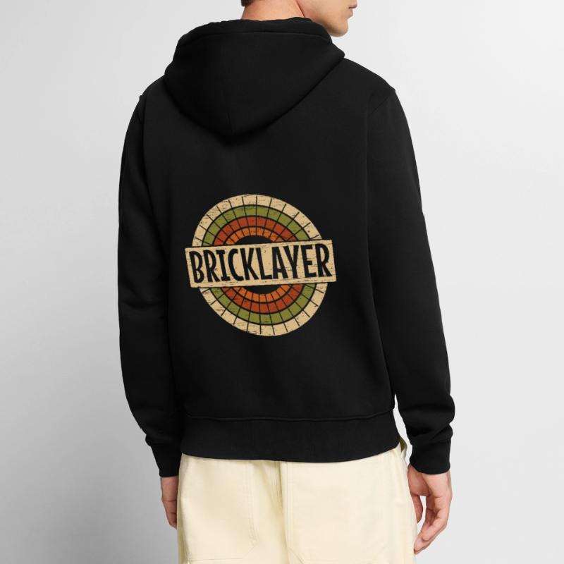 Construction work Bricklayer Profession Bricklayer Unisex Premium Organic Zip Hoodie