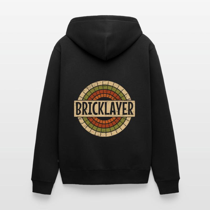 Construction work Bricklayer Profession Bricklayer Unisex Premium Organic Zip Hoodie