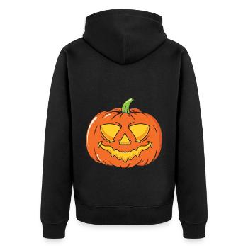 Citrouille d’Halloween - Veste à capuche bio Premium Unisexe - noir - Dos - Nico (187cm)