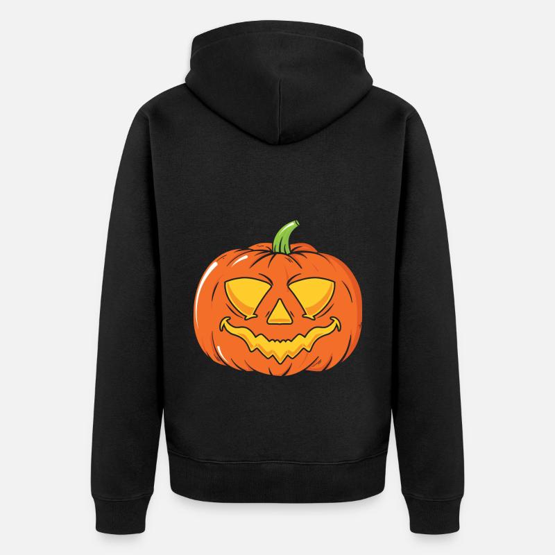 Citrouille d’Halloween - Veste à capuche bio Premium Unisexe - noir