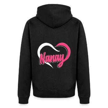 Philippines - Nanay - Unisex Premium Organic Zip Hoodie - black - Back - Nico (187cm)