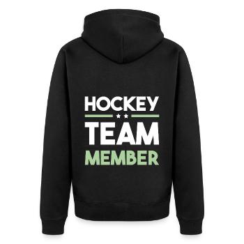 Équipe de hockey - Veste à capuche bio Premium Unisexe - noir - Dos - Nico (187cm)