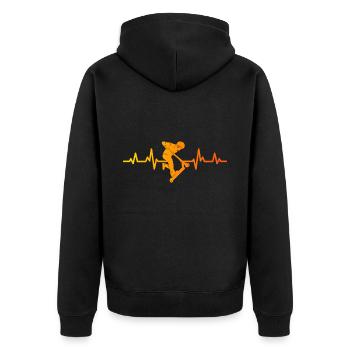 Cascade Scooter Tricks Pulse Line Kick Scooter - Veste à capuche bio Premium Unisexe - noir - Dos - Nico (187cm)