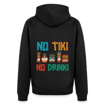 No Tiki no Drinki Hawaiian Luau Party Tik - Veste à capuche bio Premium Unisexe - noir - Dos - Nico (187cm)