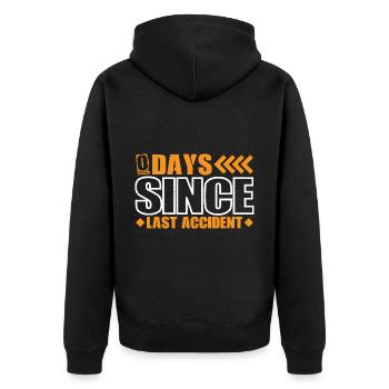 0 jours depuis le dernier accident 15 - Veste à capuche bio Premium Unisexe - noir - Dos - Nico (187cm)
