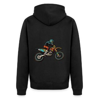 Motocross Bike Sport - Veste à capuche bio Premium Unisexe - noir - Dos - Nico (187cm)