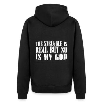 La lutte est réelle, mais mon Dieu l’est aussi 16 - Veste à capuche bio Premium Unisexe - noir - Dos - Nico (187cm)