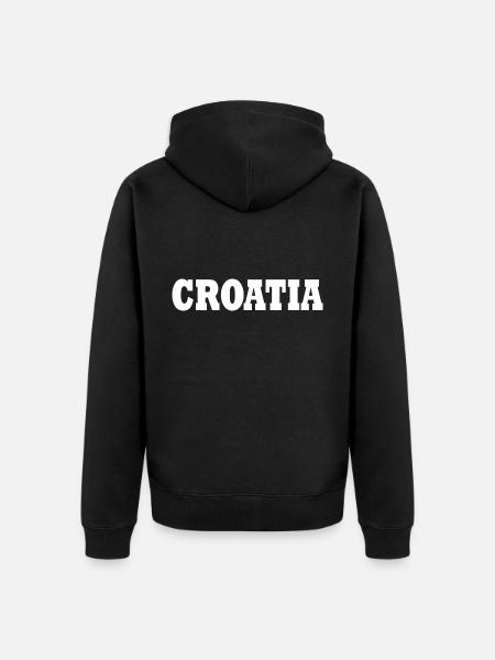 Croatia - Unisex Premium Organic Zip Hoodie - black