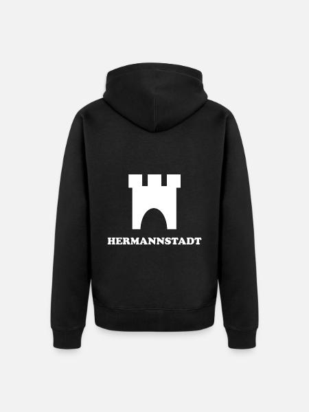 Die Hermannstädter Sachsen - Unisex Premium Bio Zip Hoodie - Schwarz