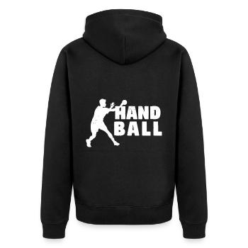 Handball HandballEur Ball Sport - Veste à capuche bio Premium Unisexe - noir - Dos - Nico (187cm)