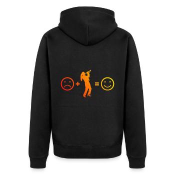 Women's Trumpet Player Trumpet Player Trumpet - Unisex Premium Organic Zip Hoodie - black - Back - Nico (187cm)