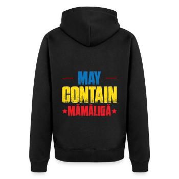Peut contenir Mamaliga - Veste à capuche bio Premium Unisexe - noir - Dos - Nico (187cm)
