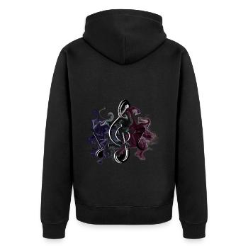Notes de clé - Veste à capuche bio Premium Unisexe - noir - Dos - Nico (187cm)