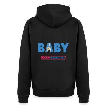 Baby in progress - Unisex Premium Organic Zip Hoodie - black - Back - Nico (187cm)