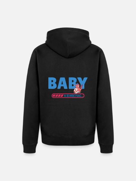 Baby in progress - Unisex Premium Organic Zip Hoodie - black