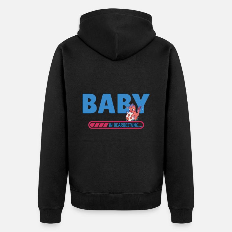 Bébé en cours - Veste à capuche bio Premium Unisexe - noir