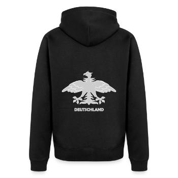 Les ailes des Allemands - Veste à capuche bio Premium Unisexe - noir - Dos - Nico (187cm)