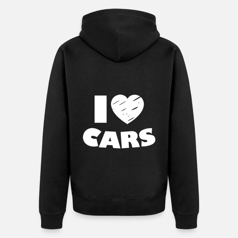 Les amoureux de l’automobile - Veste à capuche bio Premium Unisexe - noir