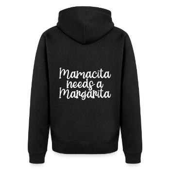 Mamacita Needs A Margarita - Unisex Premium Organic Zip Hoodie - black - Back - Nico (187cm)