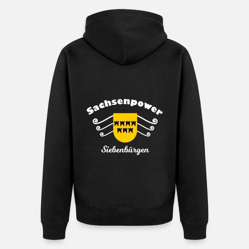 La puissance de la Transylvanie - Veste à capuche bio Premium Unisexe - noir