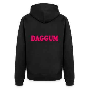 Daggum - Veste à capuche bio Premium Unisexe - noir - Dos - Nico (187cm)