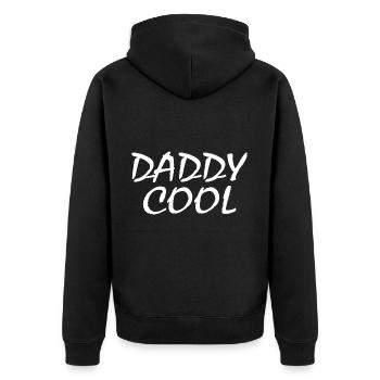 Daddy cool - Unisex Premium Organic Zip Hoodie - black - Back - Nico (187cm)