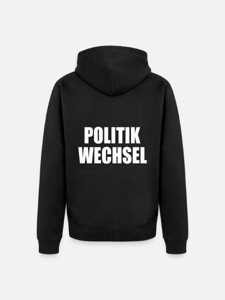 politikwechsel - Unisex Premium Bio Zip Hoodie - Schwarz