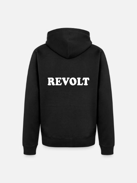 Revolt - Unisex Premium Organic Zip Hoodie - black