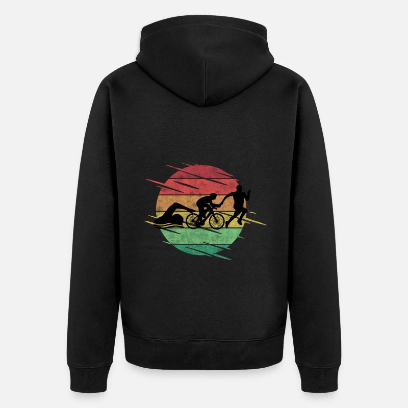 Triathlon - Veste à capuche bio Premium Unisexe - noir