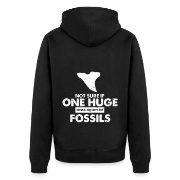Paleontologist Designs Fossil Hunter Student - Unisex Premium Organic Zip Hoodie - black - Back - Nico (187cm)