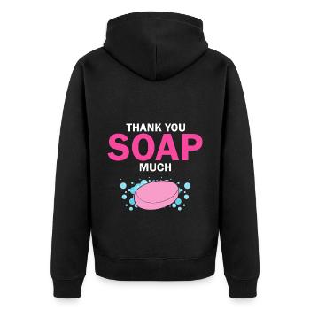 Conception de fabrication de savon pour les conceptions de fabricants de savon - Veste à capuche bio Premium Unisexe - noir - Dos - Nico (187cm)