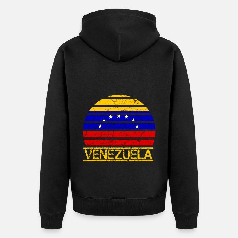 Drapeau du Venezuela - Veste à capuche bio Premium Unisexe - noir
