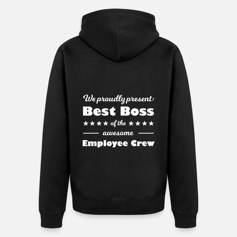 Mon meilleur patron - Veste à capuche bio Premium Unisexe - noir