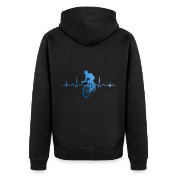 Vélo de route Hommes Vélo de route Femmes - Veste à capuche bio Premium Unisexe - noir - Dos - Nico (187cm)