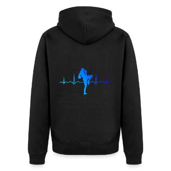 Boxe Thaï Femmes Boxe Thaï Muay Thaï Thaï - Veste à capuche bio Premium Unisexe - noir - Dos - Nico (187cm)