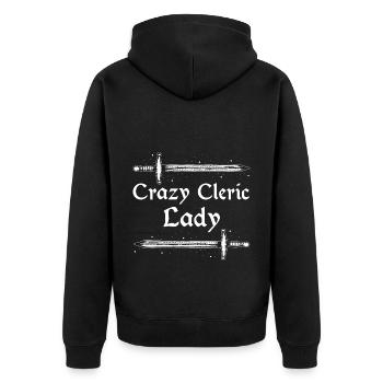 Larping Quote for Role Playing Games and Larpers - Unisex Premium Organic Zip Hoodie - black - Back - Nico (187cm)