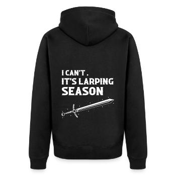 Citation Larper pour les jeux de rôle GN et fantastiques - Veste à capuche bio Premium Unisexe - noir - Dos - Nico (187cm)