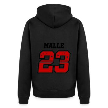 Malle 23 Mallorca 2023 - Unisex Premium Organic Zip Hoodie - black - Back - Nico (187cm)