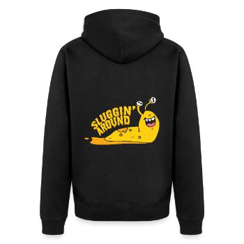 Sluggin autour de la limace de banane - Veste à capuche bio Premium Unisexe - noir - Dos - Nico (187cm)