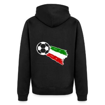 The footballers from Italy - Unisex Premium Organic Zip Hoodie - black - Back - Nico (187cm)
