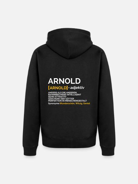 Arnold - Unisex Premium Bio Zip Hoodie - Schwarz