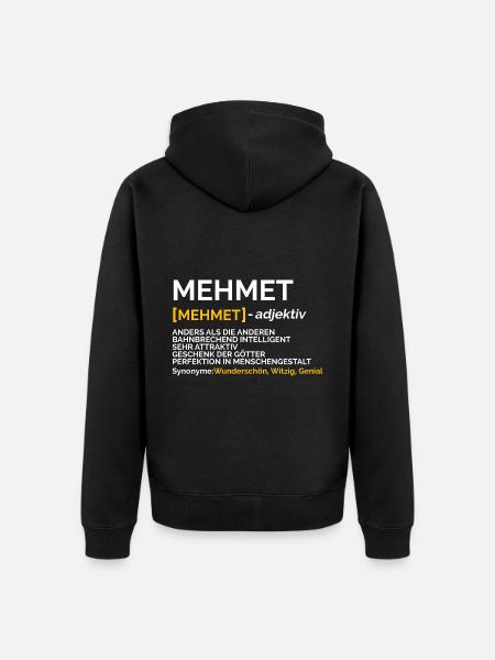 Mehmet - Unisex Premium Bio Zip Hoodie - Schwarz