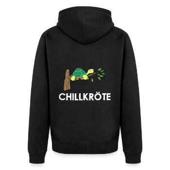 Chill Toad Sleep Shirt Nightgown Turtle - Unisex Premium Organic Zip Hoodie - black - Back - Nico (187cm)