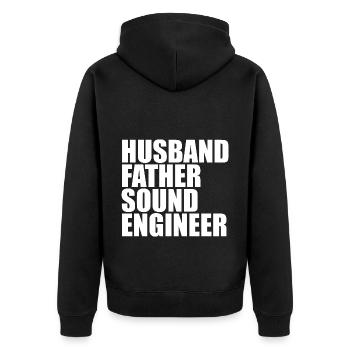 Ingénieur du son Tontechniker - Veste à capuche bio Premium Unisexe - noir - Dos - Nico (187cm)
