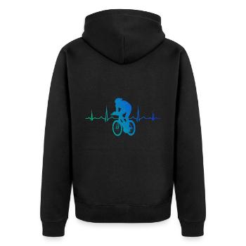 Vélo de route vélo de route pour hommes vélo de course vélo de route - Veste à capuche bio Premium Unisexe - noir - Dos - Nico (187cm)