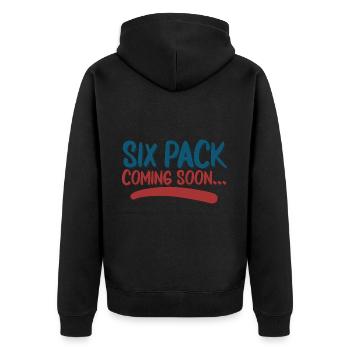 Six Pack à venir 30 - Veste à capuche bio Premium Unisexe - noir - Dos - Nico (187cm)