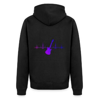 Guitariste Guitariste Guitariste Guitariste Guitare Homme - Veste à capuche bio Premium Unisexe - noir - Dos - Nico (187cm)