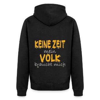 Beekeeping Bee beekeeper Honey Dealer Zeidler Bienen - Unisex Premium Organic Zip Hoodie - black - Back - Nico (187cm)